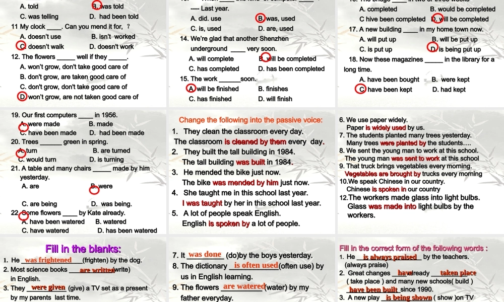 牛津深圳版八年级英语下册《Unit 3 Traditional skills》课件：Grammar.ppt