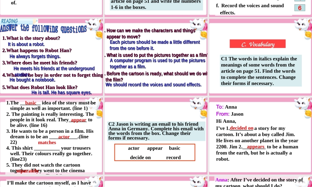 牛津深圳版八年级英语下册《Unit 4 Cartoons and comic strips》课件：Reading.ppt