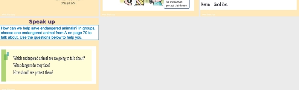 牛津深圳版八年级英语下册《Unit 5 Save the endangered animals》课件：Listening and speaking.ppt