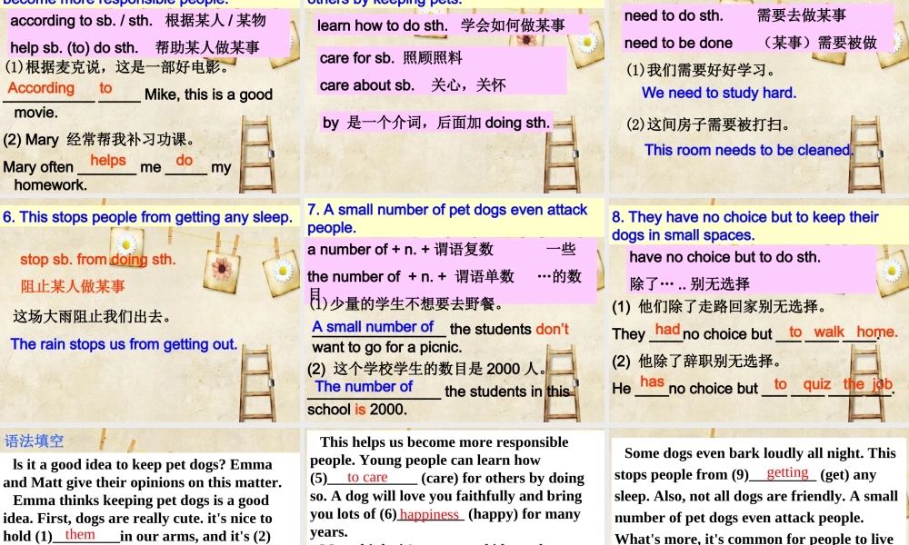 牛津深圳版八年级英语下册《Unit 6 Pets》课件：Reading.ppt