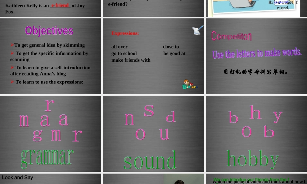 牛津深圳初中英语七上Unit 1《Making Friends Reading》课件 .ppt