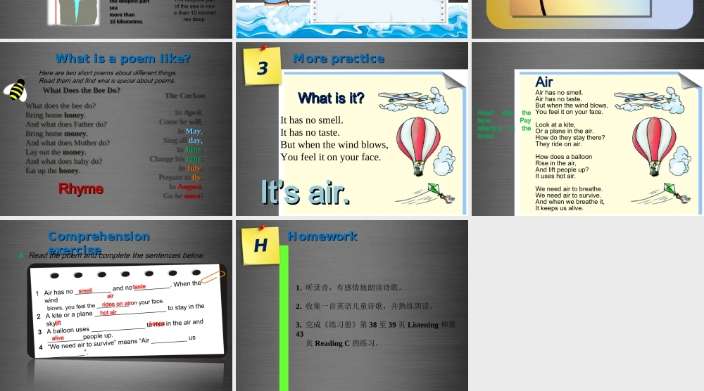 牛津深圳初中英语七上Unit 3 The Earth Period 3课件 .ppt