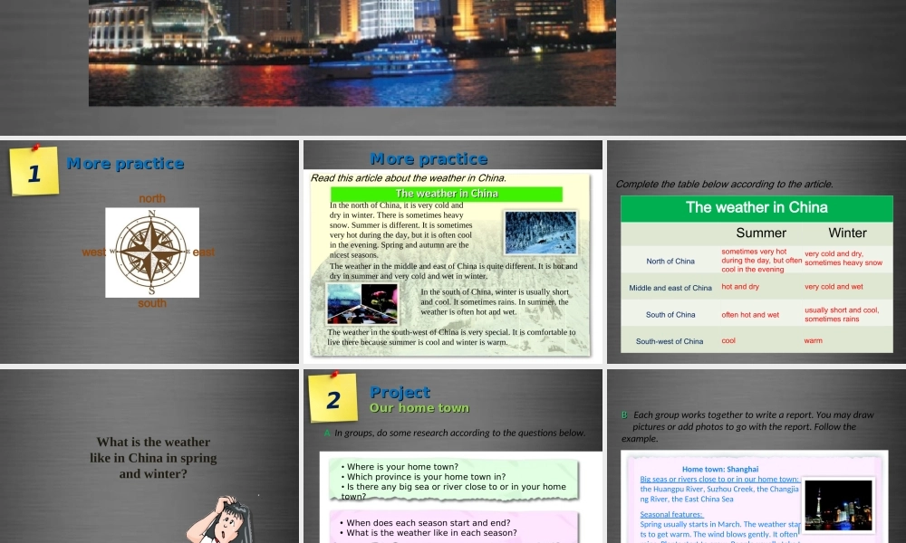 牛津深圳初中英语七上Unit 4 Seasons Period 5课件 .ppt