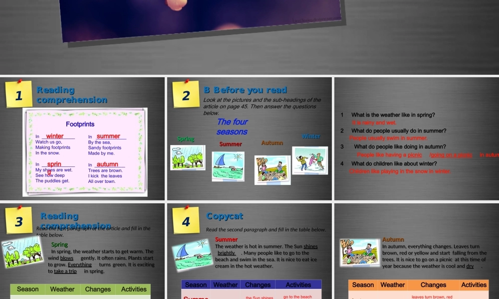 牛津深圳初中英语七上Unit 4 Seasons Period 2课件 .ppt