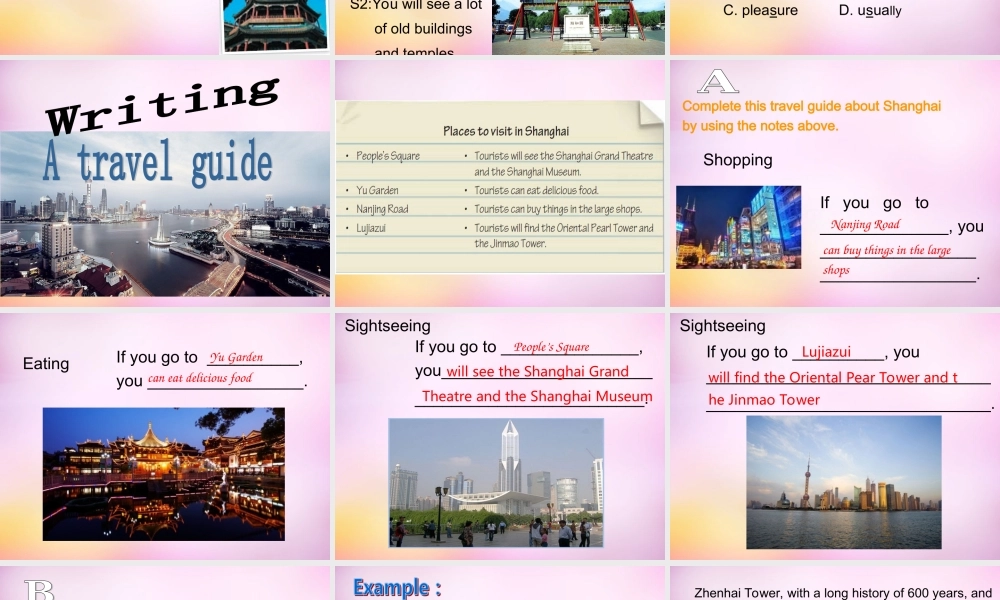 牛津深圳初中英语七上Unit 6 Speaking & Writing课件 .ppt