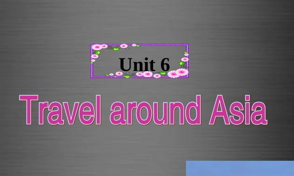 牛津深圳初中英语七上Unit 6《Travelling around Asia Reading》课件 .ppt