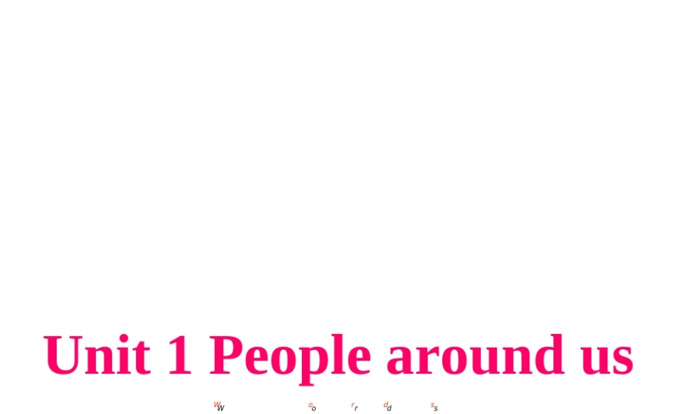 牛津深圳初中英语七下《Module1 Unit 1 People around us》PPT课件period1-words.ppt