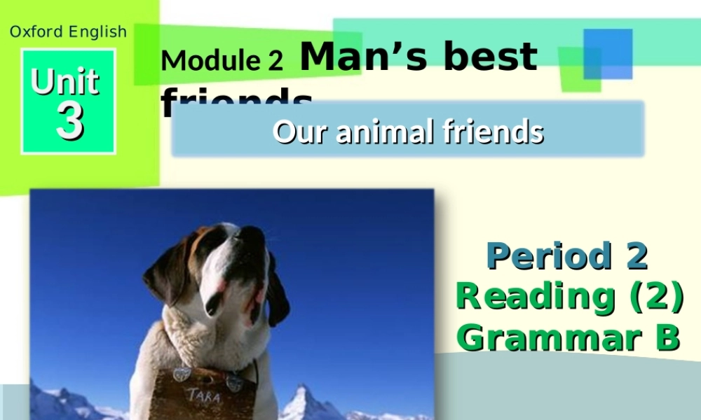 牛津深圳初中英语七下《Module2 Unit 3 Our animal friends.》PPT课件 Period 2.ppt