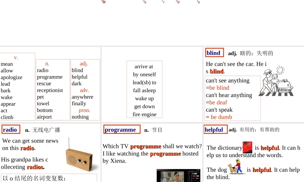 牛津深圳初中英语七下《Module2 Unit 3 Our animal friends.》PPT课件period1-words.ppt