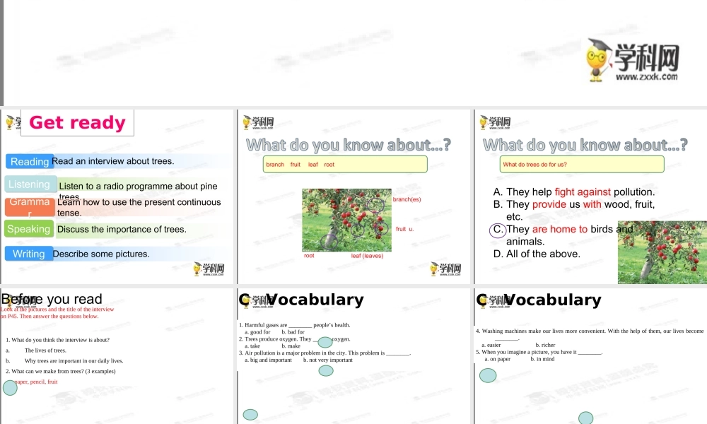 牛津深圳初中英语七下《Module2 Unit 4 Save the trees.》PPT课件period 2 Reading.ppt