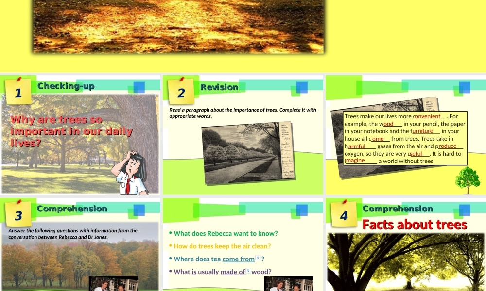 牛津深圳初中英语七下《Module2 Unit 4 Save the trees.》PPT课件Period 2.ppt