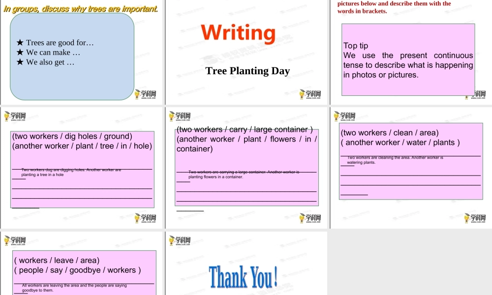 牛津深圳初中英语七下《Module2 Unit 4 Save the trees.》PPT课件period 4 Listening,speaking,writing.ppt