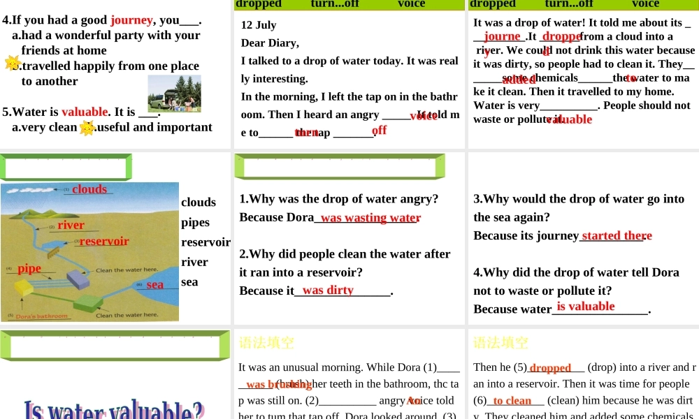 牛津深圳初中英语七下《Module3 Unit 5 Water》PPT课件 period2-reading.ppt