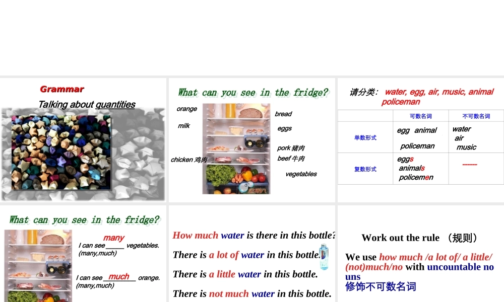 牛津深圳初中英语七下《Module3 Unit 5 Water》PPT课件grammar（共24张PPT）.ppt