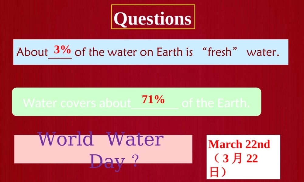 牛津深圳初中英语七下《Module3 Unit 5 Water》PPT课件词汇 精品课件（共28张PPT）.ppt