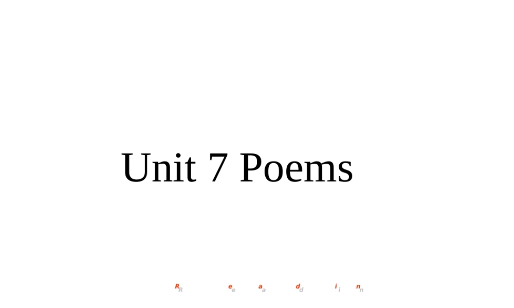 牛津深圳初中英语七下《Module4 Unit 7 Poems》PPT课件reading.ppt