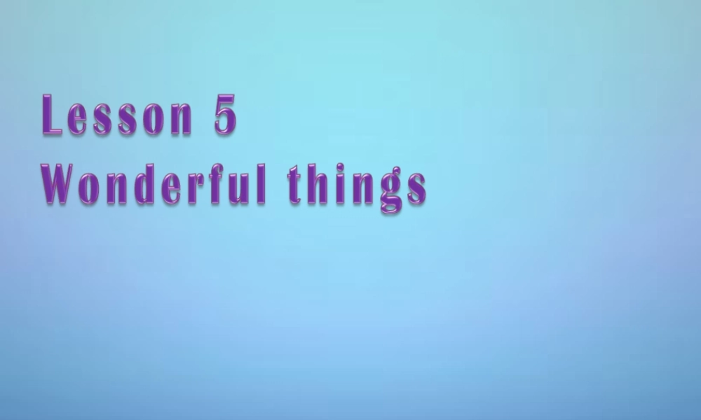 牛津译林初中英语七上《StarterLesson 5 Wonderful things》PPT课件 (1).ppt