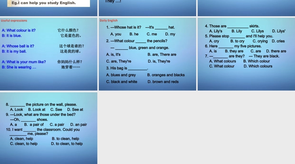 牛津译林初中英语七上《StarterLesson 4 You look cool !》PPT课件 (3).ppt