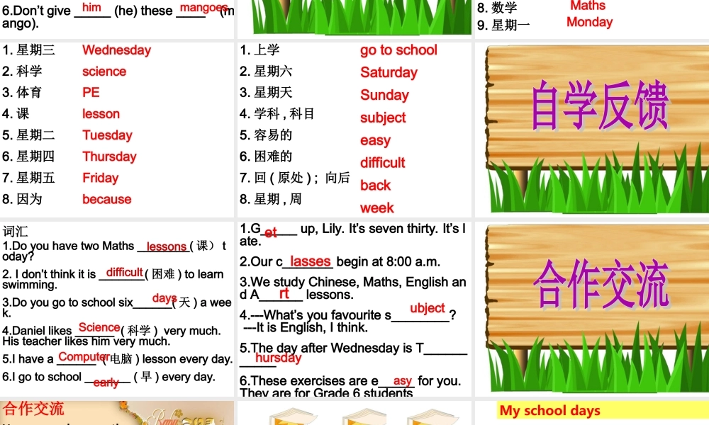 牛津译林初中英语七上《StarterLesson 7 Enjoy our days》PPT课件 (1).ppt