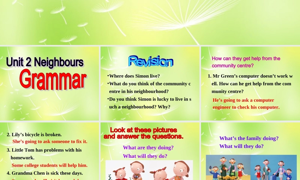 牛津译林初中英语七下 Unit 2 Neighbours Grammar课件 .ppt