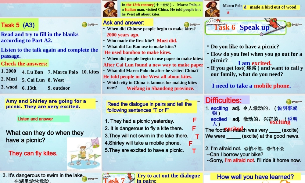牛津译林初中英语七下Unit 6 Outdoor fun Integrated Skills课件 .ppt