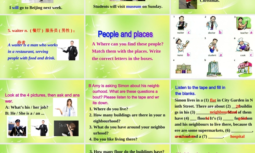 牛津译林初中英语七下 Unit 2 Neighbours Welcome to the unit课件 .ppt