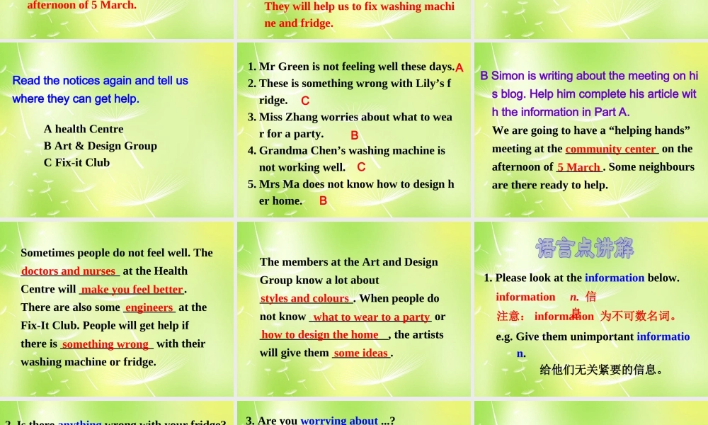 牛津译林初中英语七下 Unit 2 Neighbours Task课件 .ppt