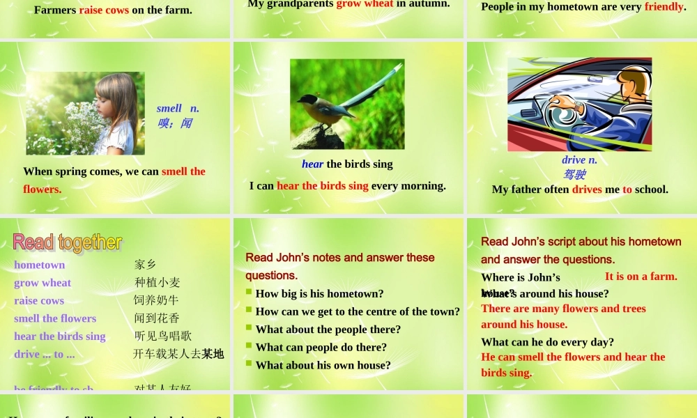 牛津译林初中英语七下 Unit 3 Welcome to Sunshine Town Task课件 .ppt