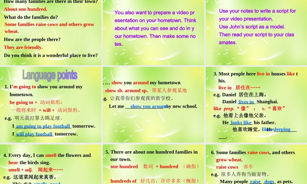 牛津译林初中英语七下 Unit 3 Welcome to Sunshine Town Task课件 .ppt