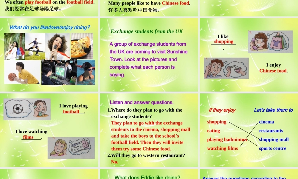 牛津译林初中英语七下 Unit 3 Welcome to Sunshine Town welcome to the Unit课件 .ppt