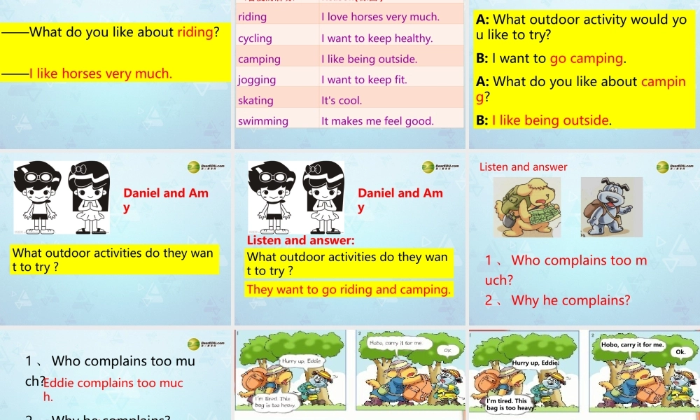 牛津译林初中英语七下 Unit 6 Outdoor fun Welcome to the unit课件 .ppt