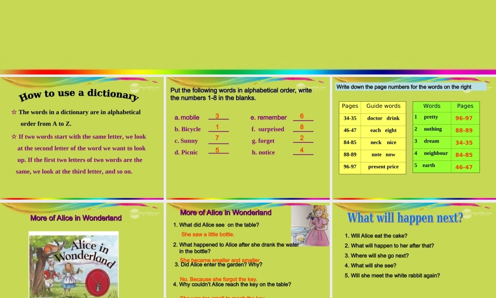 牛津译林初中英语七下 Unit 6 Outdoor fun》Study skills &Task课件 .ppt