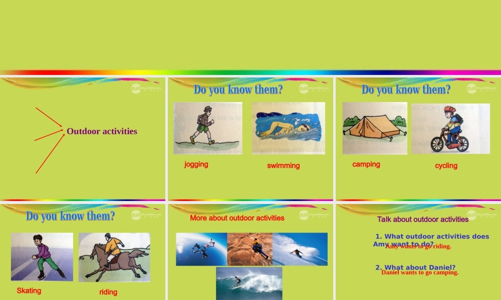 牛津译林初中英语七下 Unit 6 Outdoor fun》Welcome to the unit课件 .ppt