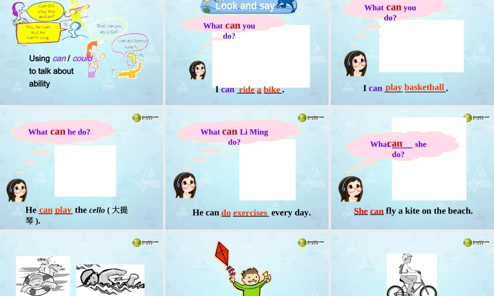 牛津译林初中英语七下 Unit 7 Abilities Grammar课件 .ppt