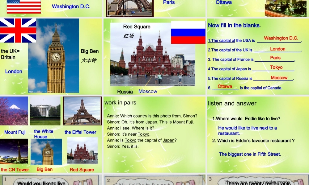 牛津译林初中英语七下Unit 1 Dream Homes welcome课件 .ppt