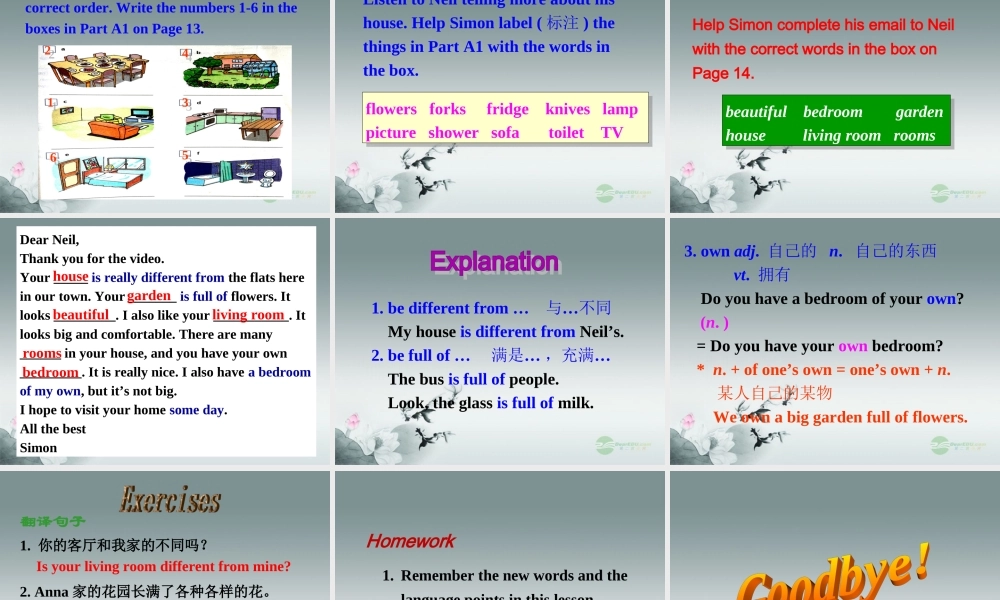 牛津译林初中英语七下Unit 1 Dream homes》Integrated skills课件 .ppt