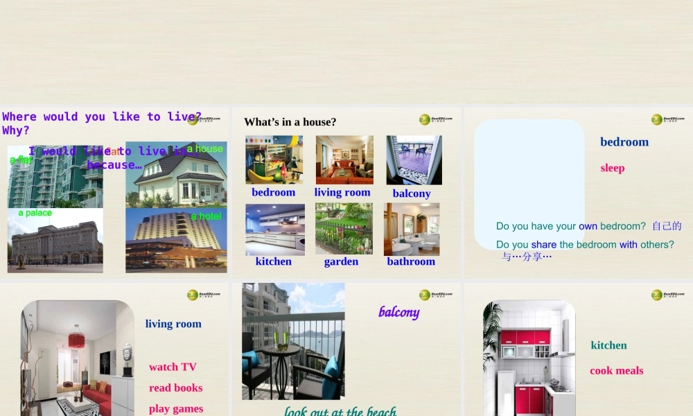 牛津译林初中英语七下Unit 1 Dream homes课件1 .ppt