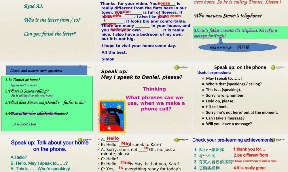 牛津译林初中英语七下Unit 1 Dream homes课件2 .ppt