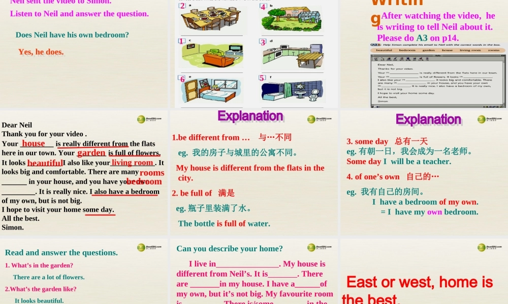 牛津译林初中英语七下Unit 1 Dream homes课件3 .ppt