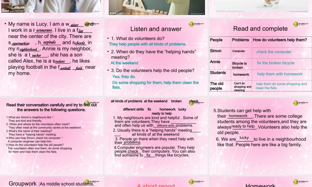 牛津译林初中英语七下Unit 2 Neighbours reading课件 .ppt