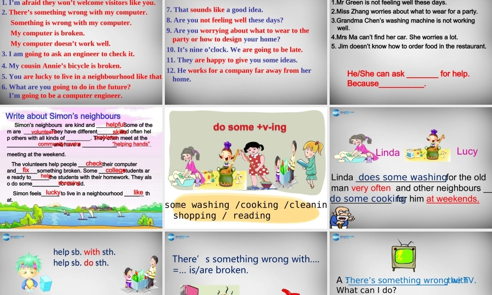 牛津译林初中英语七下Unit 2 Neighbours Revision 1》课件 .ppt