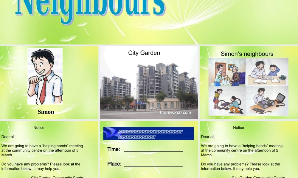 牛津译林初中英语七下Unit 2 Neighbours Task》课件 .ppt