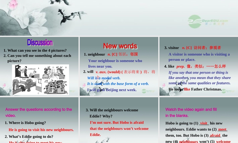 牛津译林初中英语七下Unit 2 Neighbours》Welcome to the unit课件 .ppt