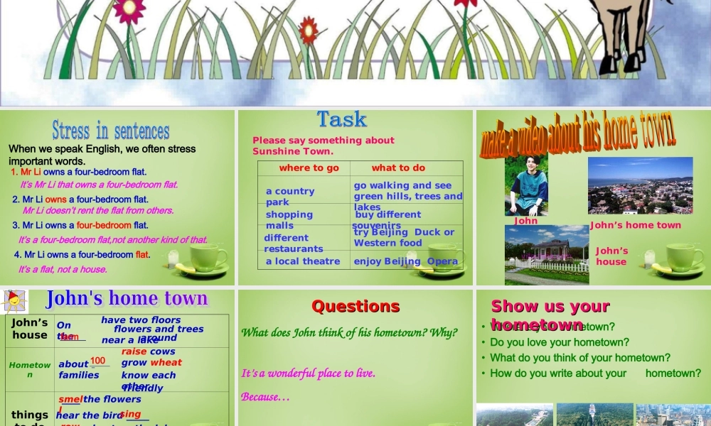 牛津译林初中英语七下Unit 3 Welcome to Sunshine Town study skill课件 .ppt