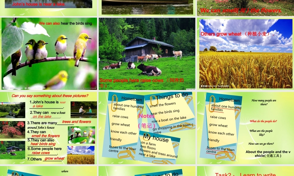 牛津译林初中英语七下Unit 3 Welcome to Sunshine Town task》课件 .ppt