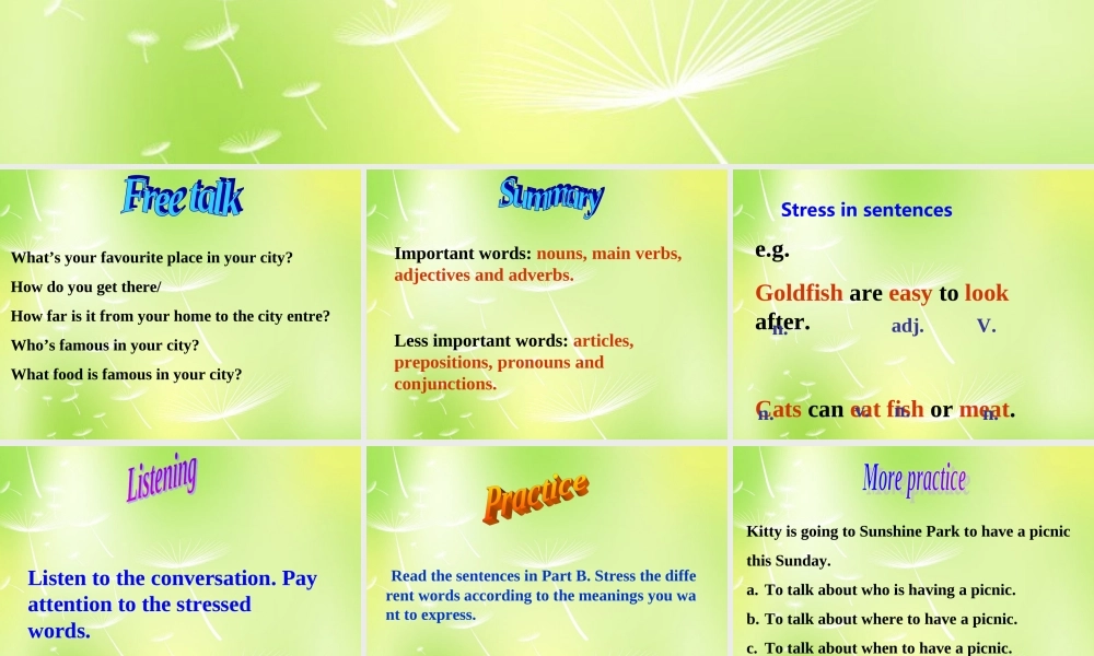 牛津译林初中英语七下Unit 3 Welcome to Sunshine Town Study skills》课件 .ppt