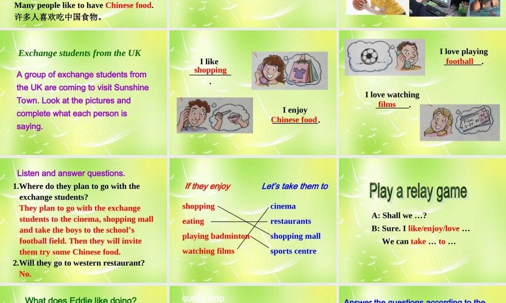 牛津译林初中英语七下Unit 3 Welcome to Sunshine TownWelcome to the unit》课件 .ppt