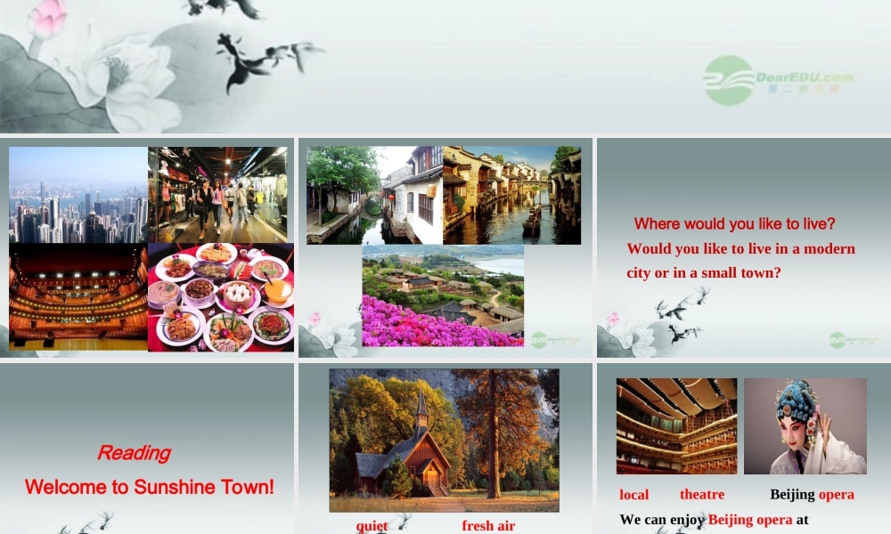 牛津译林初中英语七下Unit 3 Welcome to Sunshine Town》Reading 1课件 .ppt