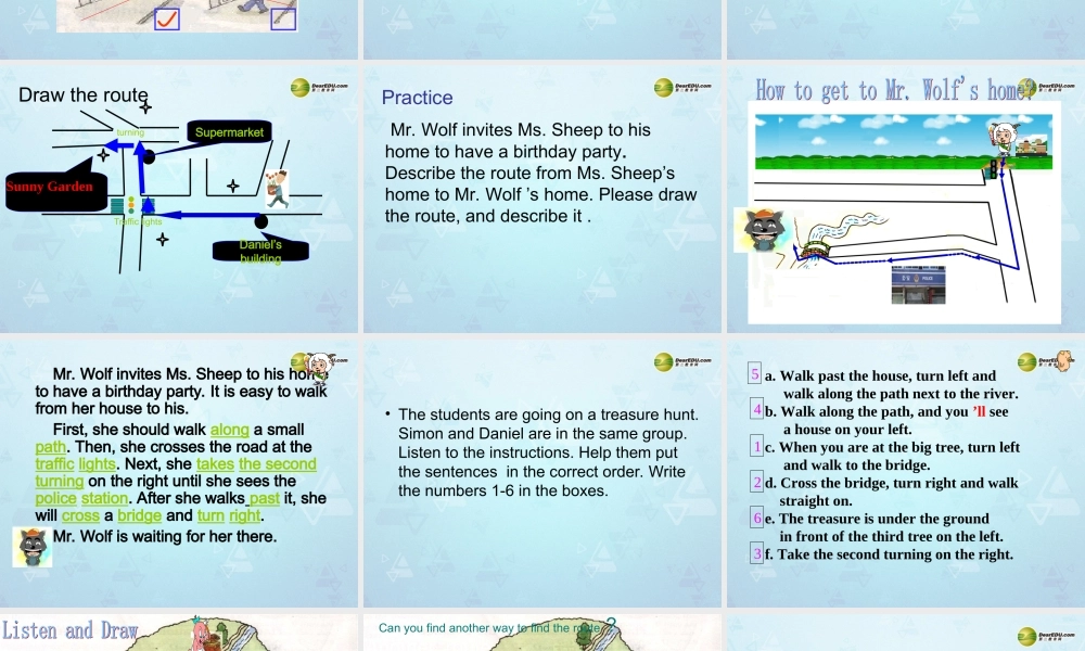 牛津译林初中英语七下Unit 4 Finding your way Integreted Skills课件 .ppt