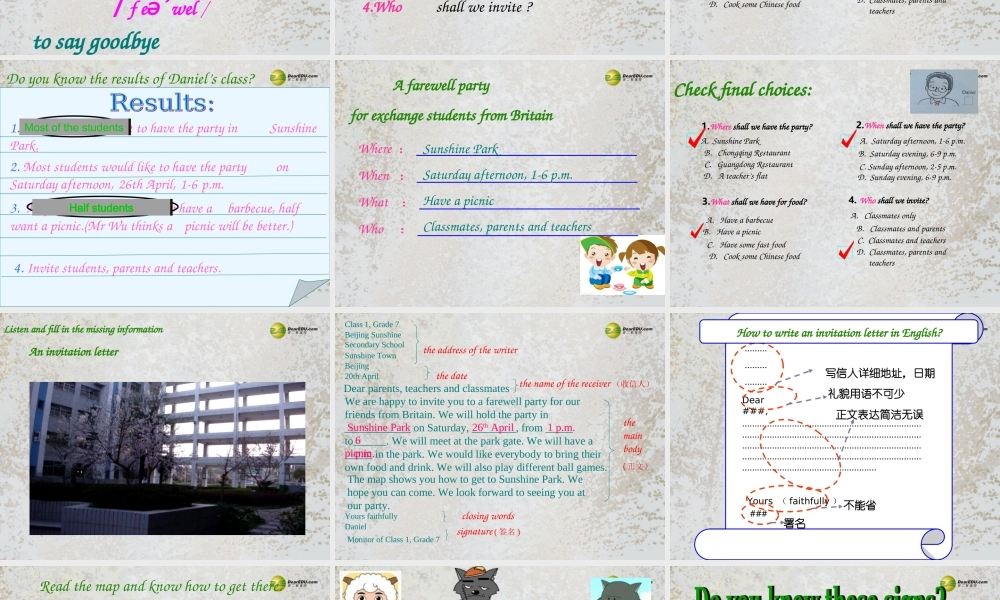 牛津译林初中英语七下Unit 4 Finding your way Main task课件 .ppt